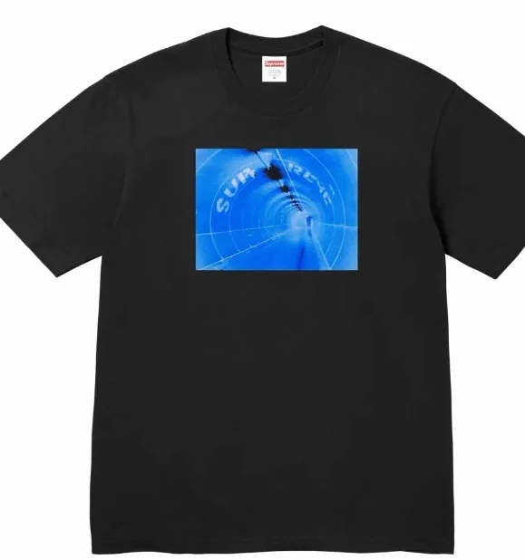 and Black Sleeve Tee SS24 T-shirt Tunnel Time Short S-XL White Tunnel Space 0716